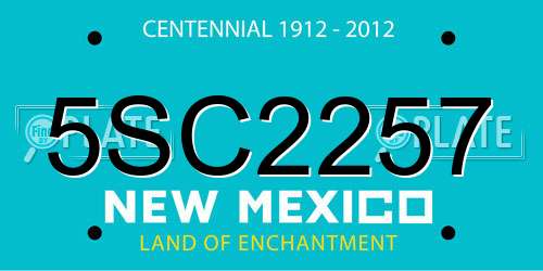 5SC2257 New Mexico License Plate