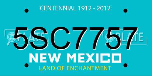 5SC7757 New Mexico License Plate