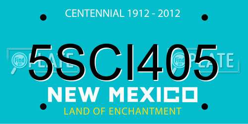 5SCI405 New Mexico License Plate