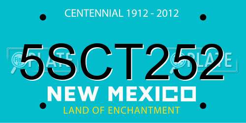 5SCT252 New Mexico License Plate