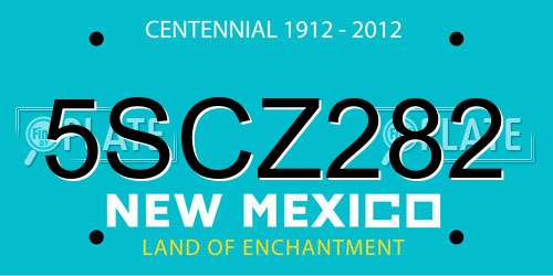 5SCZ282 New Mexico License Plate