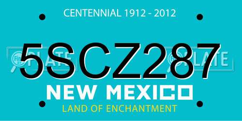 5SCZ287 New Mexico License Plate