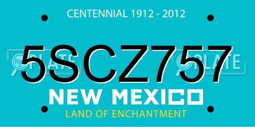5SCZ757 New Mexico License Plate