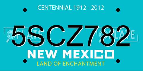 5SCZ782 New Mexico License Plate
