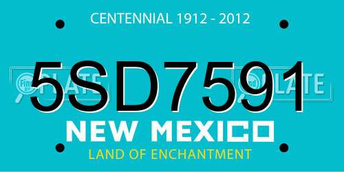 5SD7591 New Mexico License Plate