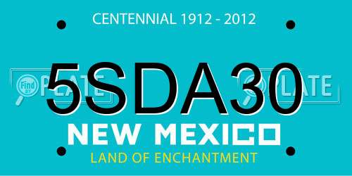 5SDA30 New Mexico License Plate