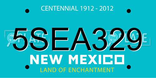 5SEA329 New Mexico License Plate
