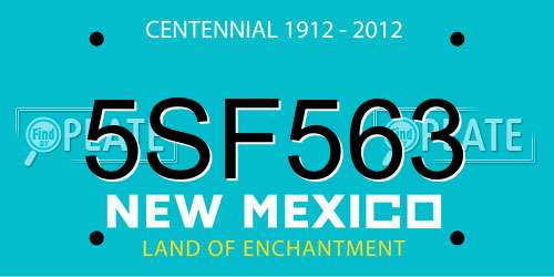 5SF563 New Mexico License Plate