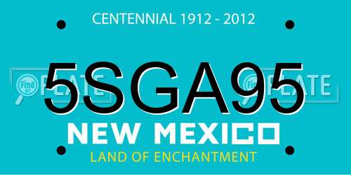 5SGA95 New Mexico License Plate