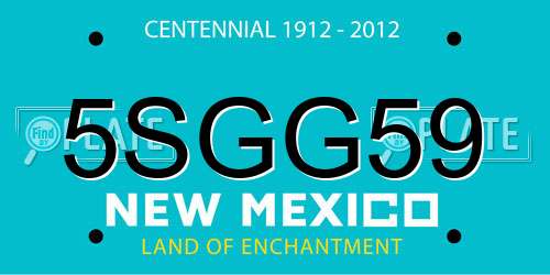 5SGG59 New Mexico License Plate