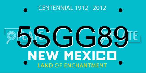 5SGG89 New Mexico License Plate