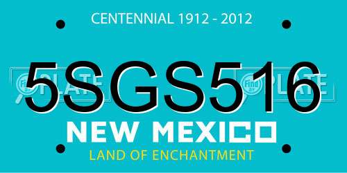 5SGS516 New Mexico License Plate