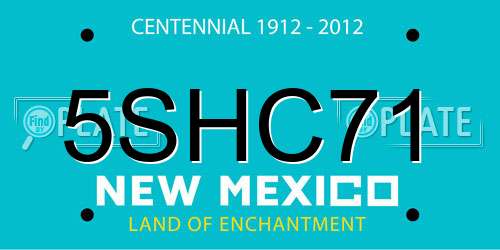 5SHC71 New Mexico License Plate