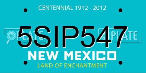 5SIP547 New Mexico License Plate