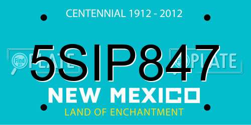 5SIP847 New Mexico License Plate