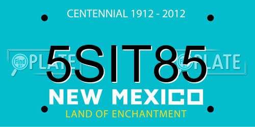 5SIT85 New Mexico License Plate