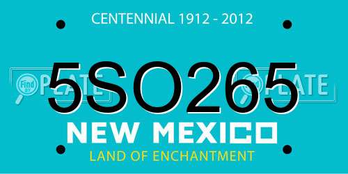 5SO265 New Mexico License Plate