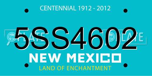 5SS4602 New Mexico License Plate