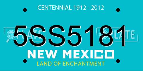 5SS5181 New Mexico License Plate