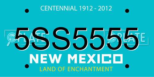 5SS5555 New Mexico License Plate