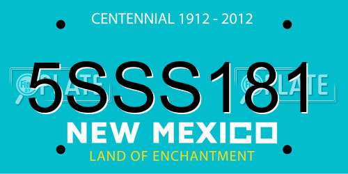5SSS181 New Mexico License Plate
