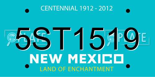 5ST1519 New Mexico License Plate