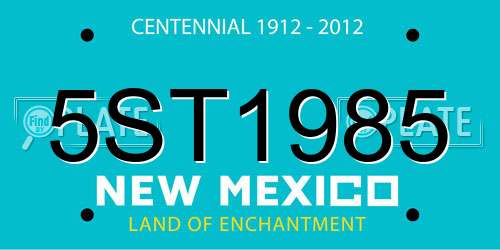 5ST1985 New Mexico License Plate