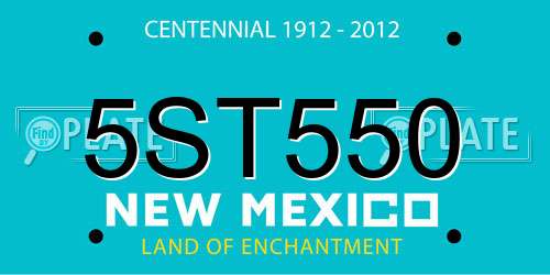 5ST550 New Mexico License Plate