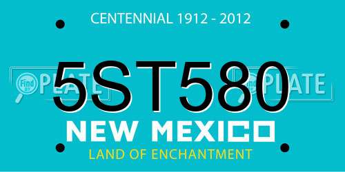5ST580 New Mexico License Plate