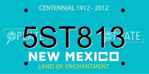 5ST813 New Mexico License Plate