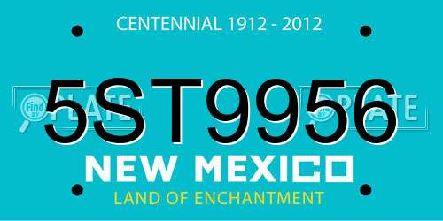 5ST9956 New Mexico License Plate
