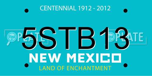 5STB13 New Mexico License Plate