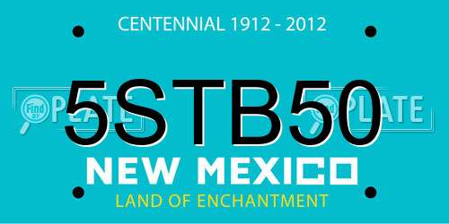 5STB50 New Mexico License Plate