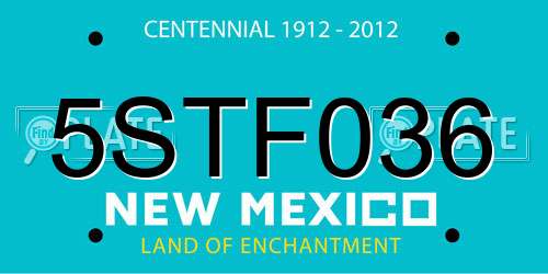 5STF036 New Mexico License Plate