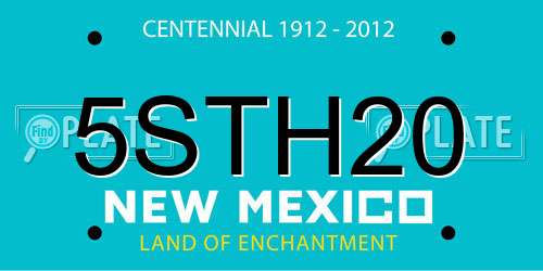 5STH20 New Mexico License Plate