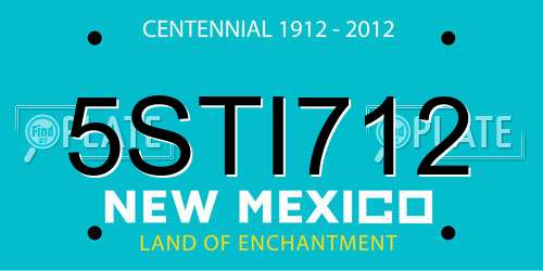 5STI712 New Mexico License Plate