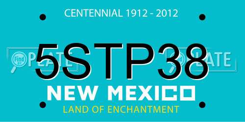 5STP38 New Mexico License Plate