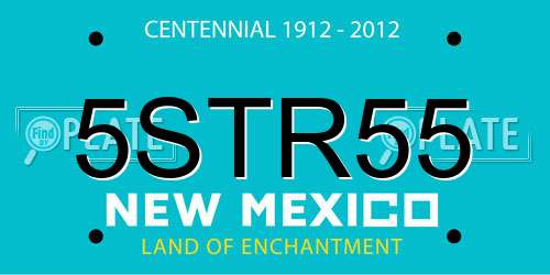 5STR55 New Mexico License Plate