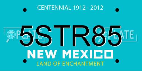 5STR85 New Mexico License Plate