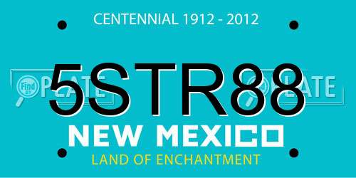 5STR88 New Mexico License Plate
