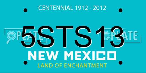 5STS13 New Mexico License Plate