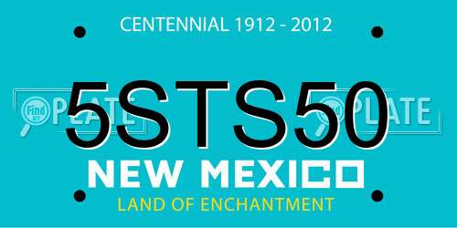 5STS50 New Mexico License Plate