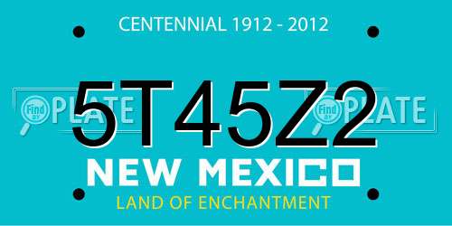 5T45Z2 New Mexico License Plate