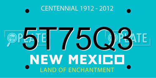 5T75Q3 New Mexico License Plate