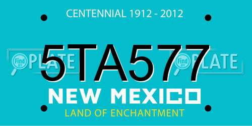 5TA577 New Mexico License Plate