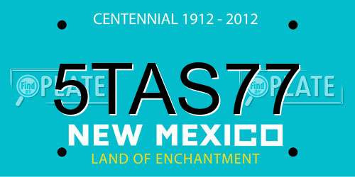 5TAS77 New Mexico License Plate