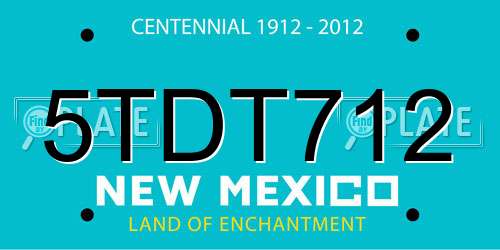 5TDT712 New Mexico License Plate