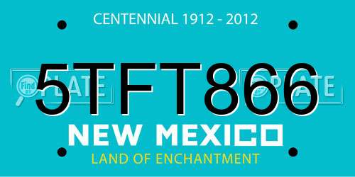 5TFT866 New Mexico License Plate