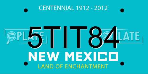 5TIT84 New Mexico License Plate