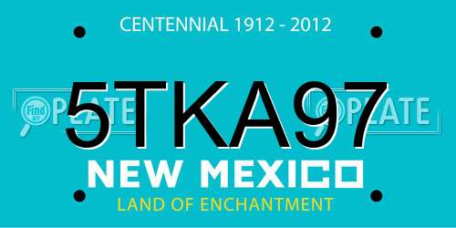 5TKA97 New Mexico License Plate